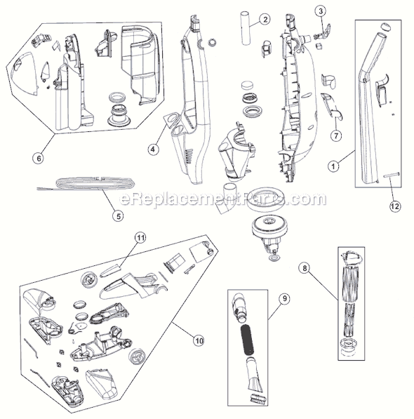 Page A Diagram and Parts List for M083900  Dirt Devil Upright Vacuum